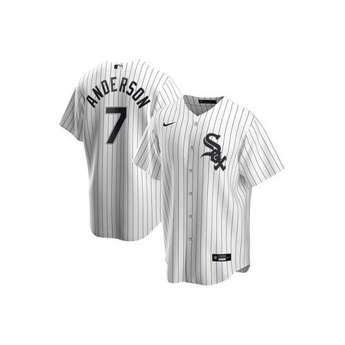 Nike Mens Tim Anderson White and Black Chicago White Sox Home Replica Player Jersey