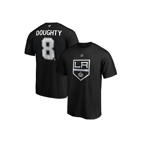Fanatics Mens Drew Doughty Black Los Angeles Kings Authentic Stack Name and Number Team T-shirt