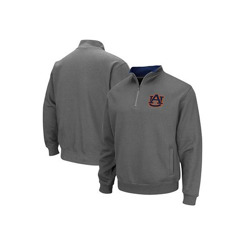 Colosseum Mens Charcoal Auburn Tigers Tortugas Logo Quarter-Zip Pullover Jacket