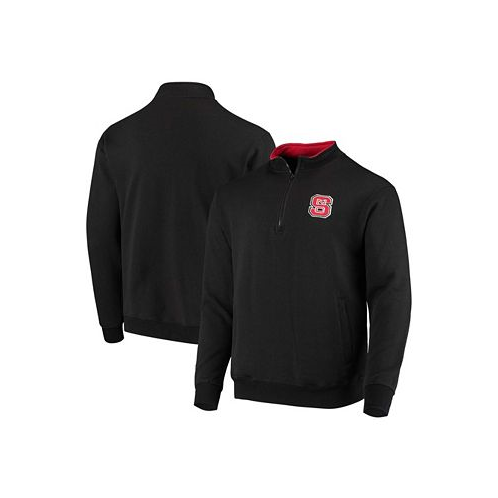 Colosseum Mens Black NC State Wolfpack Tortugas Logo Quarter-Zip Jacket