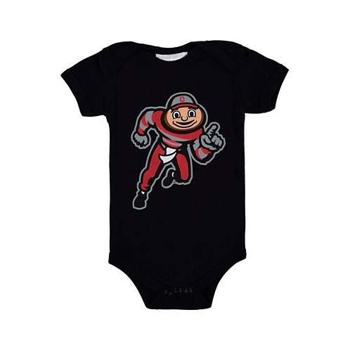 Two Feet Ahead Infant Boys and Girls Black Ohio State Buckeyes Big Logo Bodysuit