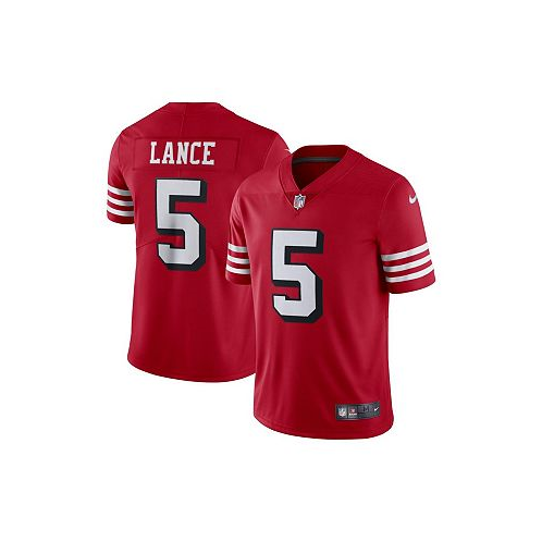 Nike Mens Trey Lance Scarlet San Francisco 49Ers Alternate Vapor Limited Jersey