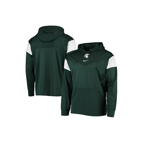 Nike Mens Green Michigan State Spartans Sideline Jersey Pullover Hoodie