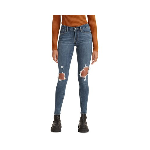 Levis Womens 711 Mid Rise Skinny Jeans