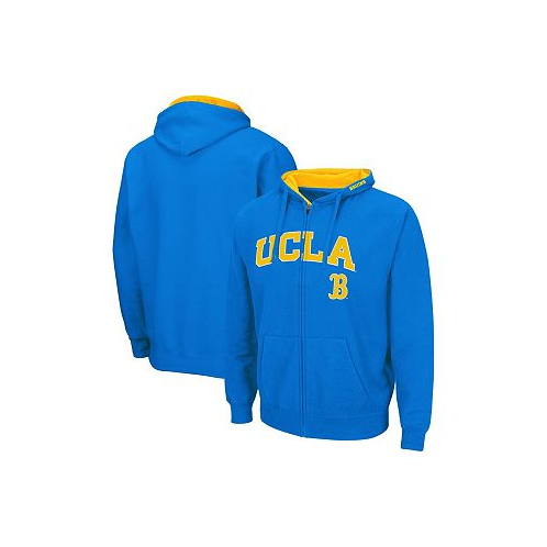 Colosseum Mens Blue UCLA Bruins Arch and Logo 3.0 Full-Zip Hoodie