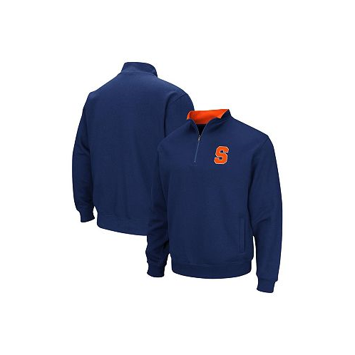 Colosseum Mens Navy Syracuse Orange Tortugas Team Logo Quarter-Zip Jacket