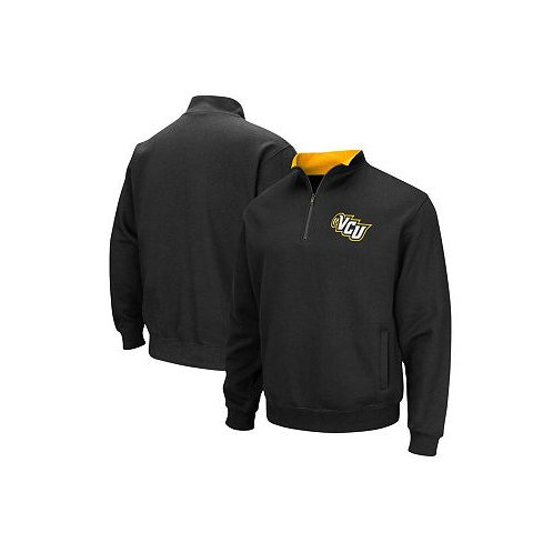 Colosseum Mens Black VCU Rams Tortugas Logo Quarter-Zip Jacket