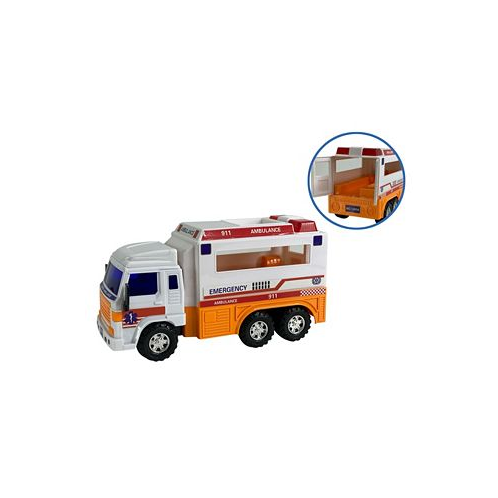 Big Daddy Medium Duty Emergency Medical Technicians Paramedic Rescuing Ambulance Play Toy Truck