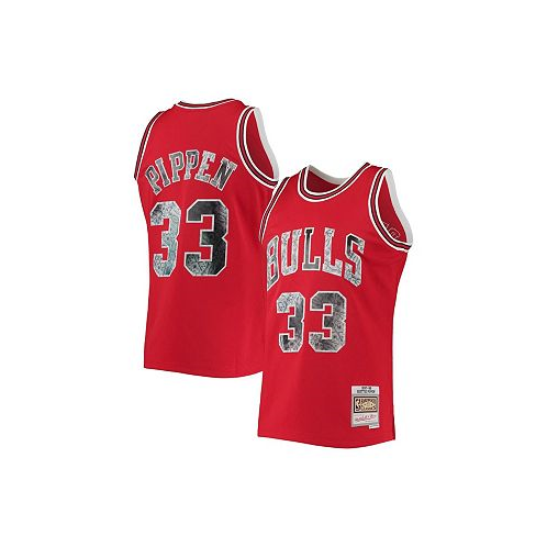 Mitchell & Ness Mens Scottie Pippen Red Chicago Bulls 1997-98 Hardwood Classics 75th Anniversary Diamond Swingman Jersey