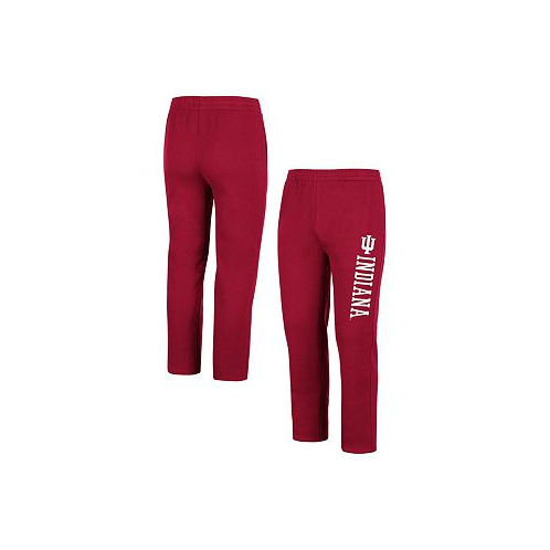 Colosseum Mens Crimson Indiana Hoosiers Fleece Pants