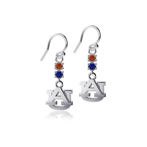 Dayna Designs Womens Auburn Tigers Dangle Crystal Earrings