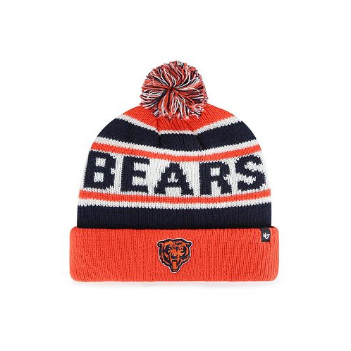 47 Brand Big Boys Navy and Orange Chicago Bears Hangtime Cuffed Knit Hat with Pom