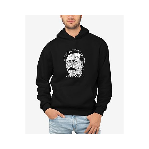 LA Pop Art Mens Word Art Pablo Escobar Hooded Sweatshirt