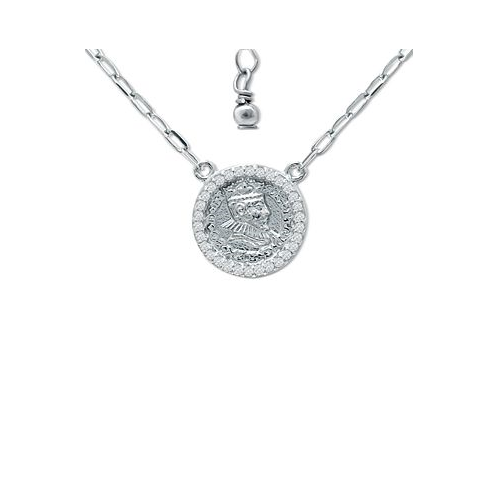 Giani Bernini Cubic Zirconia Coin Pendant Necklace in Sterling Silver 16 + 2 extender