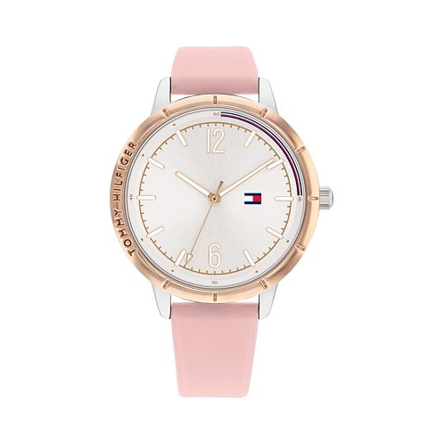 Tommy Hilfiger Womens Pink Silicone Strap Watch 38mm