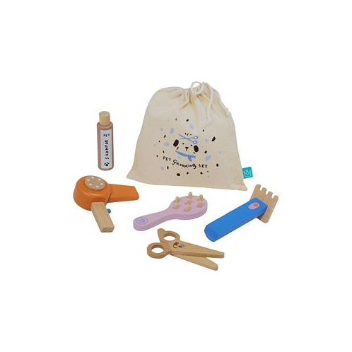 Manhattan Toy Company Posh Pet Day Spa Pretend Wooden Pet Grooming Play Set 6 Piece