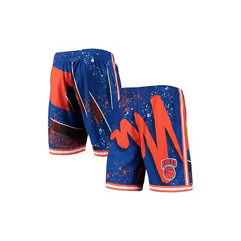 Mitchell & Ness Mens Blue New York Knicks Hardwood Classics 1991 Hyper Hoops Swingman Shorts