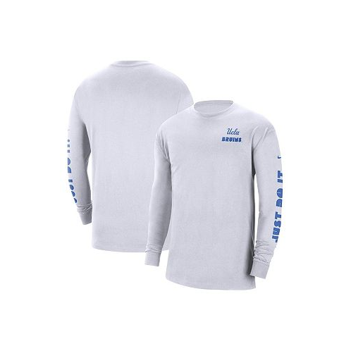 Nike Mens White UCLA Bruins Heritage Max 90 Long Sleeve T-shirt