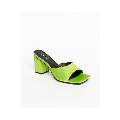 SMASH Shoes Womens Jennifer Block Heels Mule Sandals - Extended sizes 10-14
