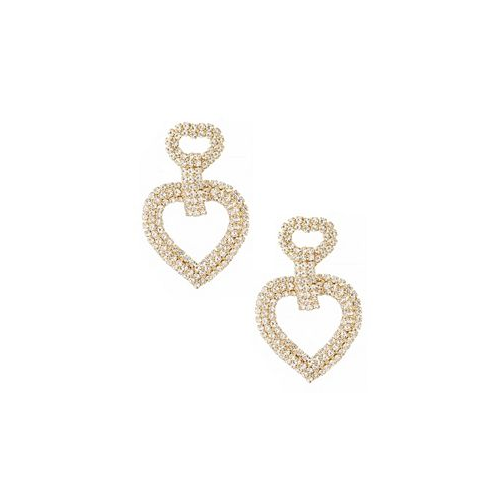 ETTIKA 18K Gold Plated Dove Drop Heart Earrings