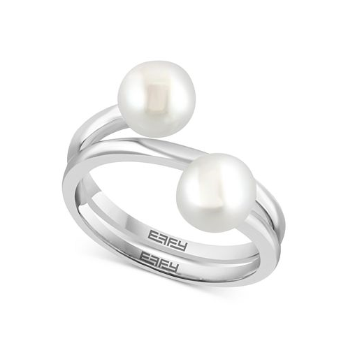 EFFY Collection EFFY Cultured Freshwater Pearl (7mm) Coil Ring in Sterling Silver