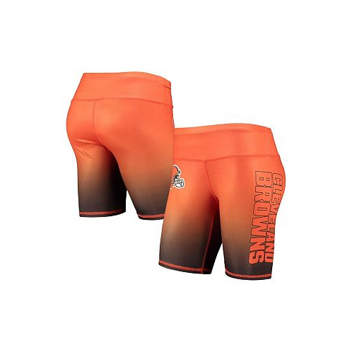 FOCO Womens Orange Cleveland Browns Gradient Biker Shorts