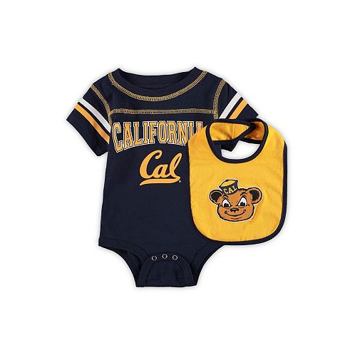 Colosseum Newborn and Infant Boys and Girls Navy Cal Bears Chocolate Bodysuit and Bib Set