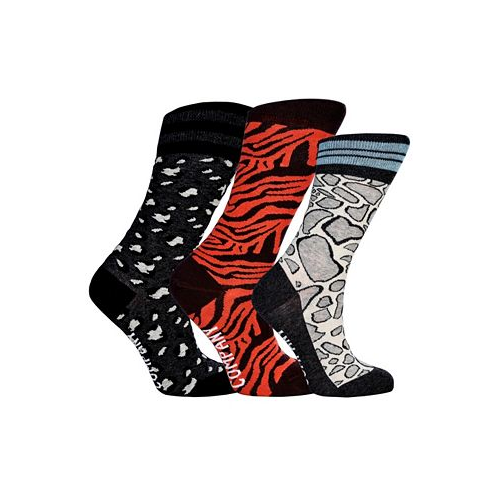 Love Sock Company Womens Wild Cats Bundle of Cotton Seamless Toe Premium Colorful Animal Print Patterned Crew Socks Pack of 3
