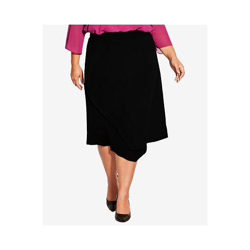 AVENUE Plus Size Vicky Asymmetrical Skirt