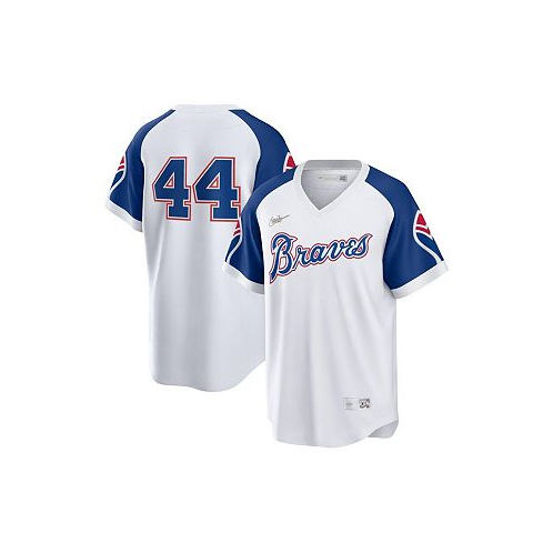 Nike Mens Hank Aaron White Atlanta Braves Home Cooperstown Collection Player Jersey