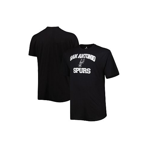 Profile Mens Black San Antonio Spurs Big and Tall Heart and Soul T-shirt