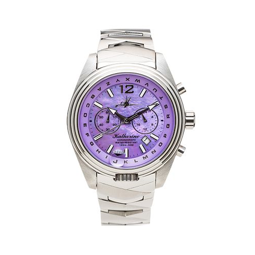 Abingdon Co. Womens Katherine Chronograph Multifunctional Stainless Steel Bracelet Watch 40mm