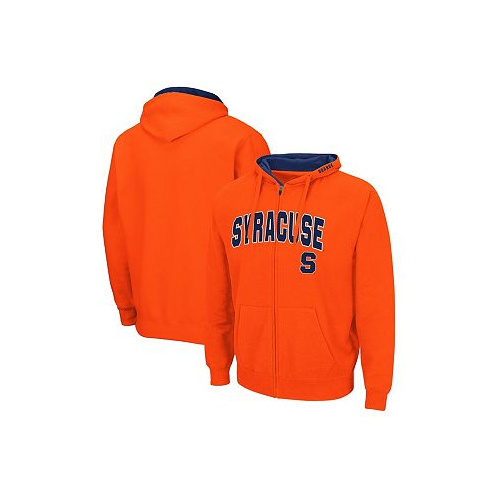 Colosseum Mens Orange Syracuse Orange Arch and Logo 3.0 Full-Zip Hoodie