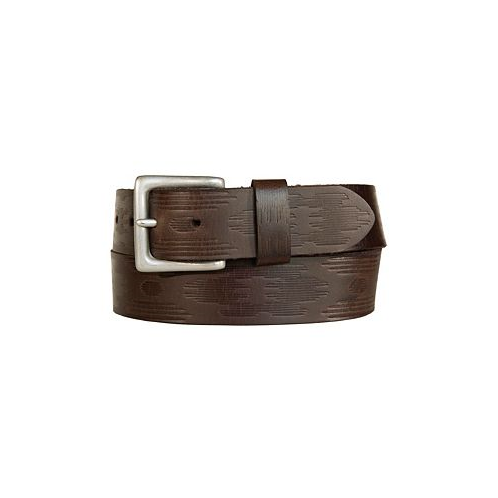 Lucky Brand Mens Aztec Embossed Leather Belt