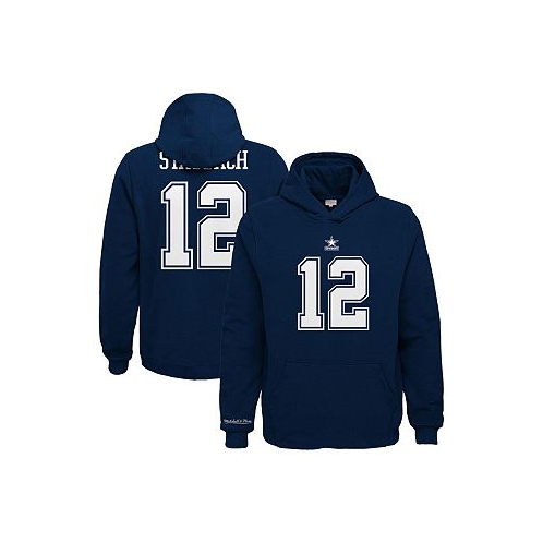 Mitchell & Ness Big Boys Navy Dallas Cowboys Retired Player Name and Number Pullover Hoodie