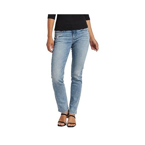 Silver Jeans Co. Womens Elyse Mid Rise Straight Leg Jeans