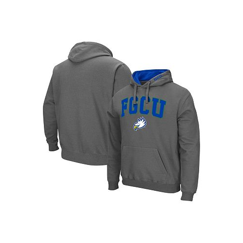 Colosseum Mens Charcoal Florida Gulf Coast Eagles Arch & Logo Pullover Hoodie