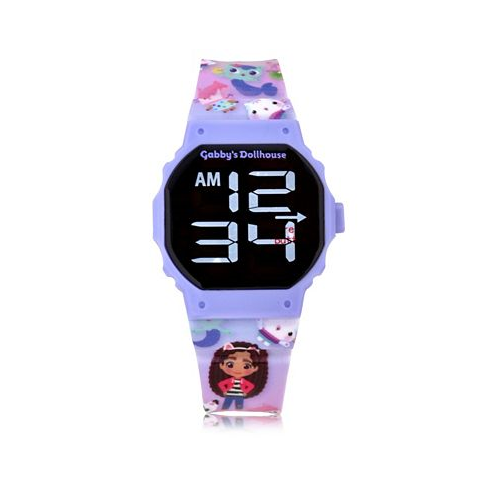 Gabbys Dollhouse Unisex Lilac Silicone Strap LED Touchscreen Watch