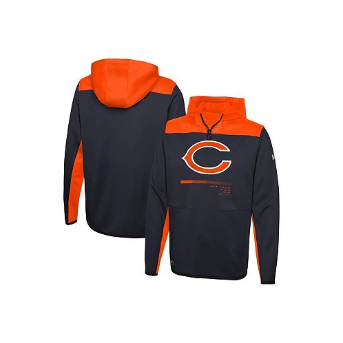 New Era Mens Navy Chicago Bears Combine Authentic Hard Hitter Pullover Hoodie