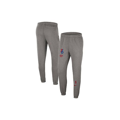 Nike Mens Heather Charcoal Philadelphia 76ers 2022/23 City Edition Courtside Brushed Fleece Sweatpants