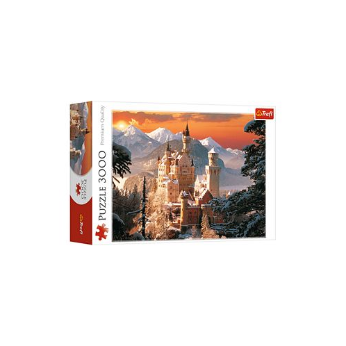 Trefl Red 3000 Piece Puzzle- Wintry Neuschwanstein Castle Germany or Kirch
