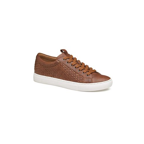Johnston & Murphy Mens Banks Woven Lace-to-Toe Lace-Up Sneakers