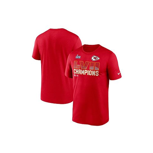 Nike Mens Red Kansas City Chiefs Super Bowl LVII Champions Essential T-shirt