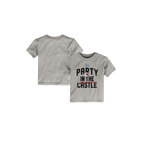 Nike Toddler Boys and Girls Heather Gray Kansas City Chiefs Super Bowl LVII Champions Parade T-shirt