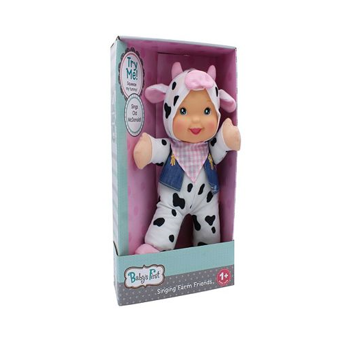 Babys First by Nemcor Goldberger Doll Farm Animal Friends Cow Bi-Lingual English and Spanish