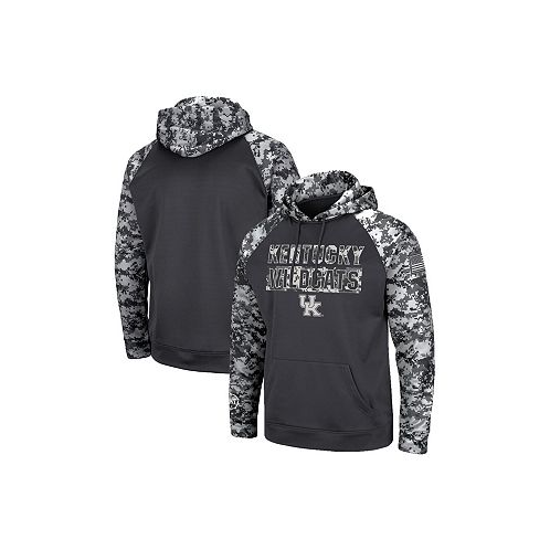Colosseum Mens Charcoal Kentucky Wildcats OHT Military-Inspired Appreciation Digital Camo Pullover Hoodie