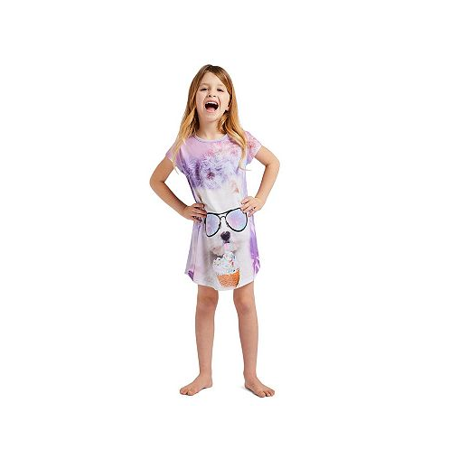 Jellifish Kids Child Sleepshirt For Girls| Iridescent Glitter Print