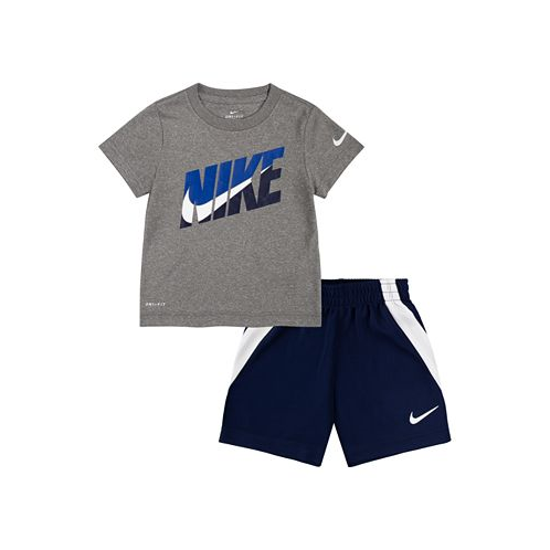 Nike Toddler Boys Tri-Color T-shirt and Shorts Set