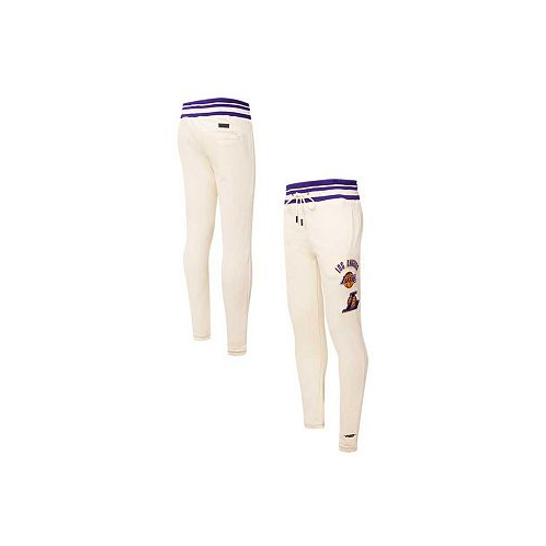 Pro Standard Mens Cream Los Angeles Lakers Retro Classic Fleece Sweatpants