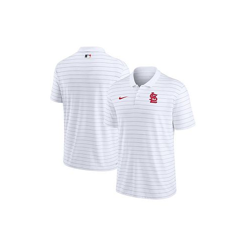 Nike Mens White St. Louis Cardinals Authentic Collection Victory Striped Performance Polo Shirt